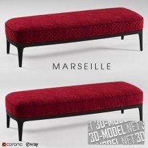 3d-модель Красная банкетка Marseille от Aesthetics