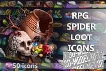 3d-ассет: RPG Spider Loot Icons