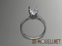 3d-модель Кольцо с бриллиантом