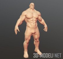 3d-модель Мускулистый мужчина в шортах