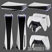 3d-модель Игровая приставка PS5 Sony PlayStation 5