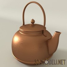 3d-модель Медный чайник в ретро-стиле