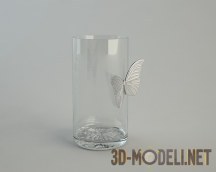 3d-модель Ваза с бабочкой «Vaso in Vetro» Stefano Adriani