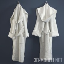 Махровые халаты белого цвета