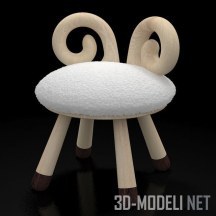 3d-модель Стул-овечка от Takeshi Sawasa