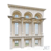 3d-модель Фасад классика, с арками