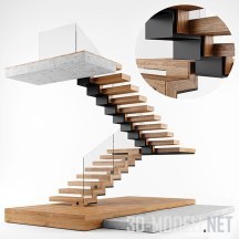 3d-модель Современная лестница