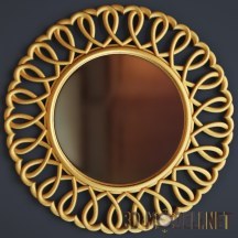 Круглое зеркало в ажурной раме