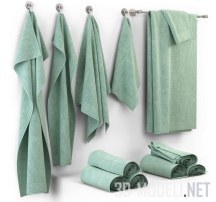 3d-модель Махровые полотенца для ванной