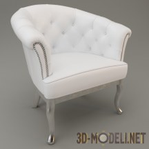 3d-модель Белое кресло в стиле арт-деко