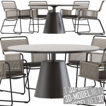 3d-модель Стол Polo и стулья Milan от Coco Republic
