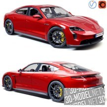 3d-модель Спортивный автомобиль Porsche Taycan GTS 2022