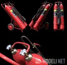 3d-модель Огнетушитель Wheeled Fire Extinguisher