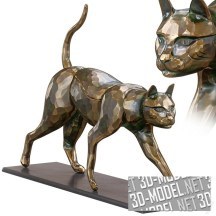 3d-модель Бронзовая скульптура – Кот