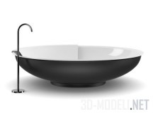 3d-модель Черная круглая ванна