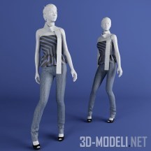 3d-модель Женский манекен в брюках