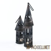 3d-модель Подсвечник в виде старинных башен