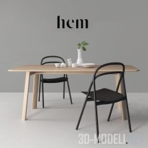Стул Udon и стол Alle от HEM, дизайн Staffan Holm