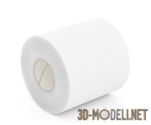 3d-модель Белая туалетная бумага с узором