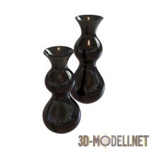 3d-модель Черные фигурные вазы