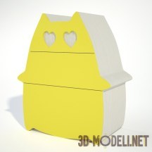 3d-модель Комод для детской «Сat in love - обнимун» Archpole