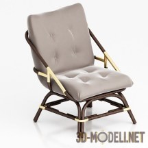 3d-модель Плетеное мягкое кресло