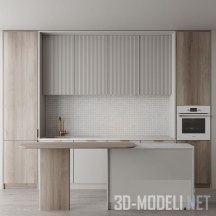 3d-модель Островная кухня с техникой Bosch