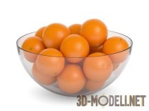 3d-модель Большая миска, заполненная апельсинами