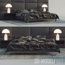 3d-модель Кровать для мужской спальни