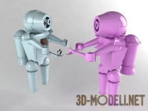 3d-модель Влюбленные роботы