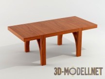 3d-модель Рыжий маленький столик