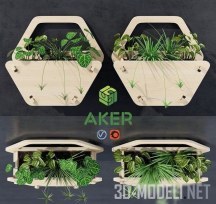 3d-модель Восьмиугольные фанерные корзинки для цветов