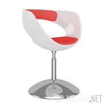 3d-модель Красно-белый стул