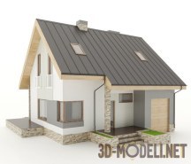 3d-модель Небольшой дом европейского типа