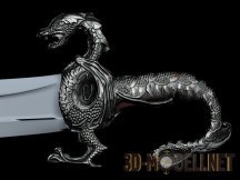 Сувенирный меч с рукояткой в форме дракона