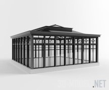 3d-модель Павильон из стекла