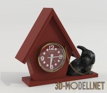 3d-модель Часы в виде будки с собакой