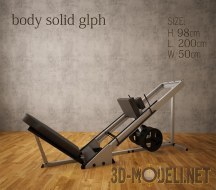 3d-модель Тренажер для ног и пресса Body-Solid GLPH1100