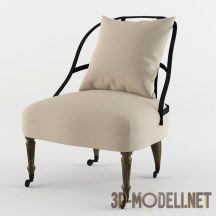 3d-модель Белое кресло на колесиках