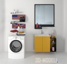 3d-модель Набор для ванной с флагами