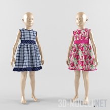 3d-модель Детские манекены в платьях