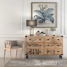 3d-модель Лофтовая мебель и декор