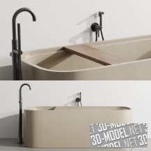 3d-модель Ванна Cocoon Pb Bathtub и смеситель Omnires Y
