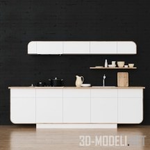 3d-модель Кухня с панелью Smeg PI964