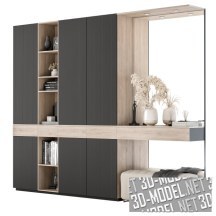 3d-модель Мебель в прихожую Black and Wood