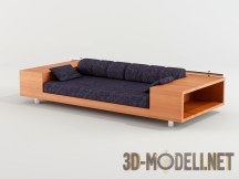 3d-модель Приземистый трехместный диван