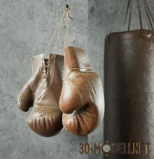 Боксерская груша и перчатки