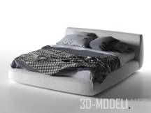 Современная кровать в серых тонах