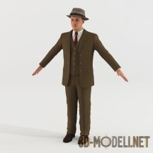 3d-модель Детектив Cole Phelps из «L.A. Noire»