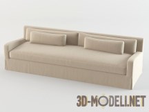 3d-модель Светлый диван с невысокой спинкой